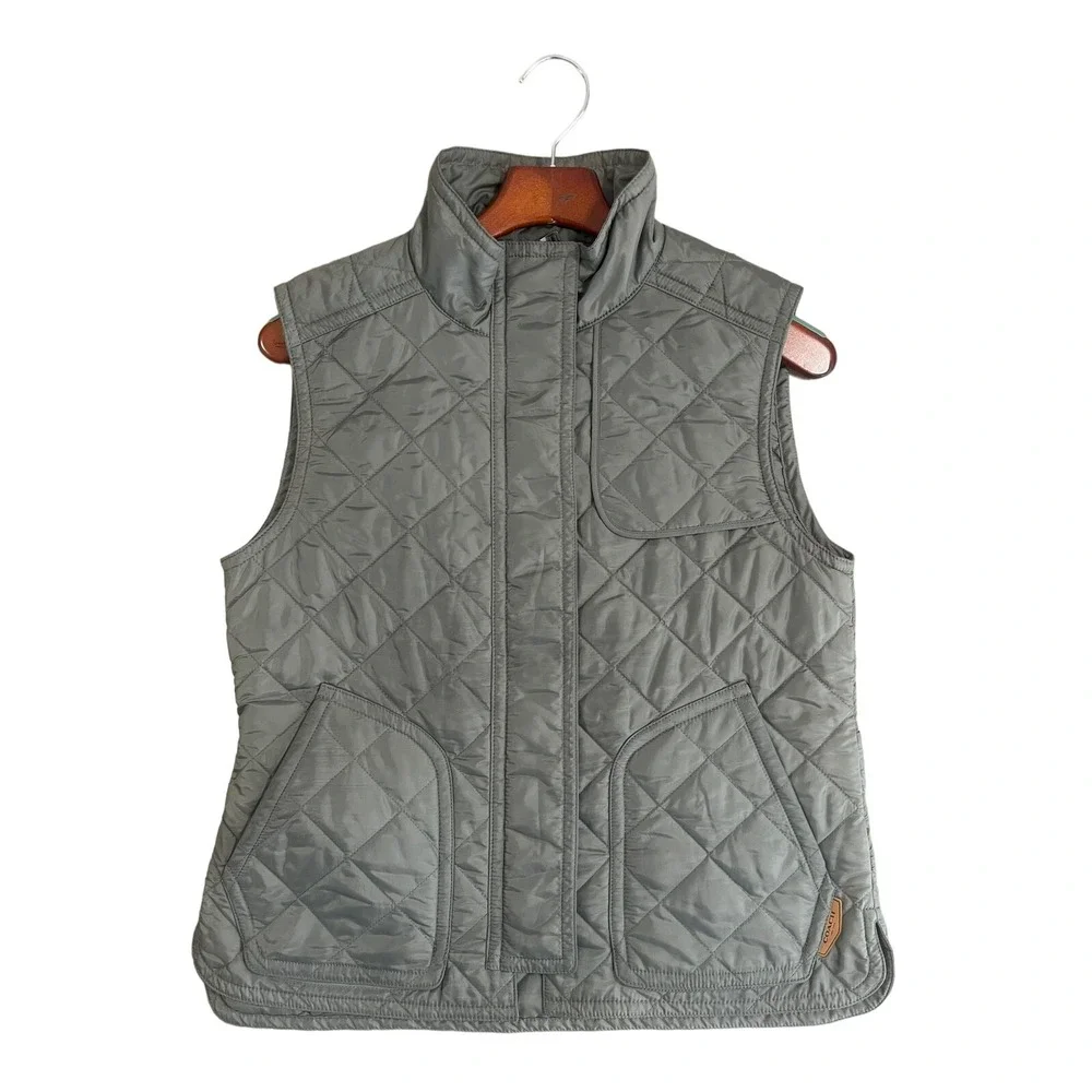 Coach Women's‎ Quilted Military Vest Olive Green Size Medium